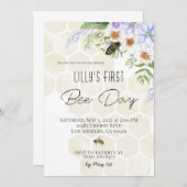 ビーデイ誕生日招待状 招待状 (正面/裏面)