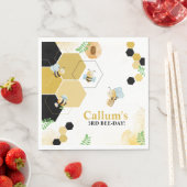 ビーデイ誕生日 スタンダードランチョンナプキン (インサイチュ)