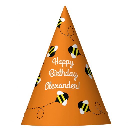 ビーデイ1st誕生日パーティーハット パーティーハット (正面)