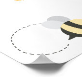 ビーデイ（昆虫）マルハナバチ1stバースデーピンクフローラ ポスター (角)