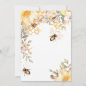 ビーデイ（昆虫）マルハナバチ1st誕生日フローラ誕生日 招待状 (裏面)