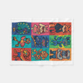 ビートと獣 フリースブランケット (正面(横))