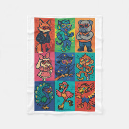 ビートと獣 フリースブランケット