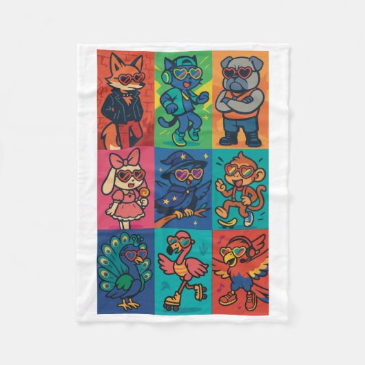 ビートと獣 フリースブランケット (正面)