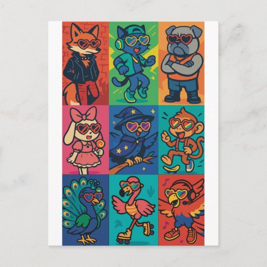 ビートと獣 ポストカード (正面)