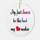 ビートのオーナメントへ踊ること セラミックオーナメント (左)