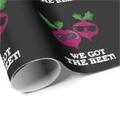 ビートのユーモア満載デザイン「We Got The Beet」ダークBG ラッピングペーパー (ロールコーナー)