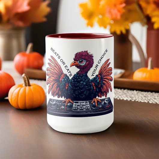 ビートま食べたはThanksgiving Turkey DJ マグカップ