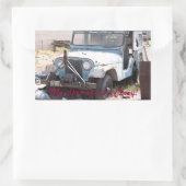 ビートアップブルージープ 長方形シール (バッグ)