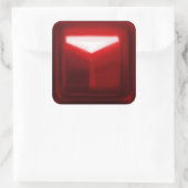 ビートサーバーレッドノートブロックアート スクエアシール (バッグ)