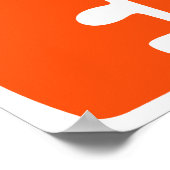 ビートザフォモ – グリーンレッドタイポグラフィ ポスター (角)