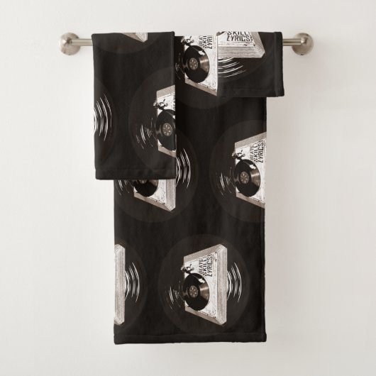 ビートスキル歌詞オンターンテーブルヒップホップ バスタオルセット (インサイチュ)