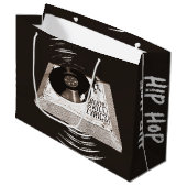 ビートスキル歌詞オンターンテーブルヒップホップ ラージペーパーバッグ (正面アングル)