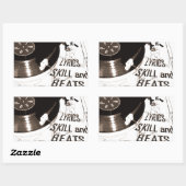 ビートスキル歌詞記録プレーヤー 長方形シール (シート)