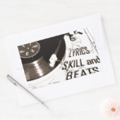 ビートスキル歌詞記録プレーヤー 長方形シール (封筒)