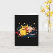 ビートトランプ2024選挙支援ジョーバイデン氏 カード (黄色い花)