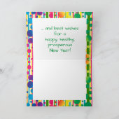 [ビートニクバブル]レトロ水玉模様ストライプのグリーン シーズンカード (内部)