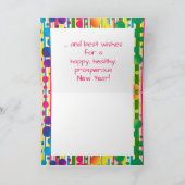 [ビートニクバブル]レトロ水玉模様ストライプのピンク シーズンカード (内部)