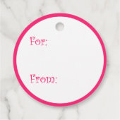 [ビートニクバブル]レトロ水玉模様ストライプのピンク フェイバータグ (裏面)