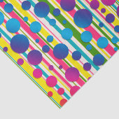 [ビートニクバブル]レトロ水玉模様ストライプのレインボー 薄葉紙 (詳細)