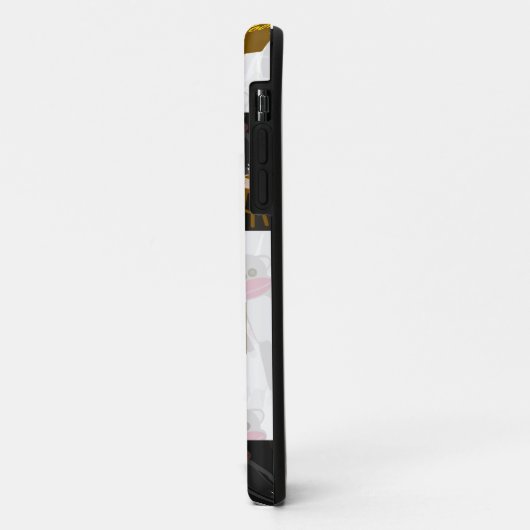 ビートニク靴下モンキーパタストライプのーンおもしろいアート Case-Mate iPhoneケース (裏面/左)