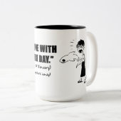 ビートベビーの鮫のマグとの誰か ツートーンマグカップ (正面右)