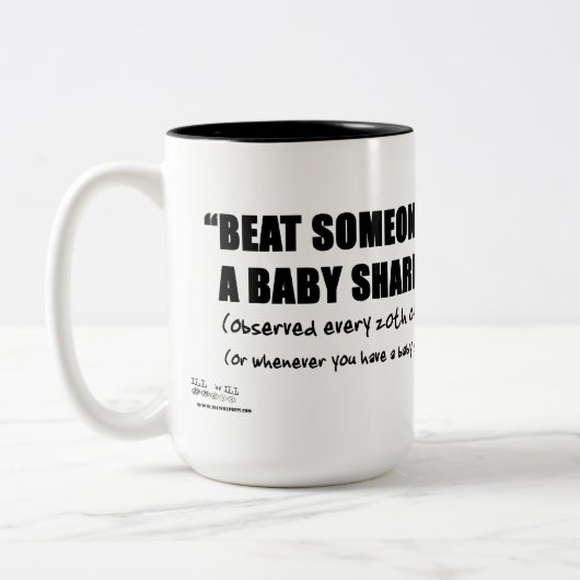 ビートベビーの鮫のマグとの誰か ツートーンマグカップ (左)