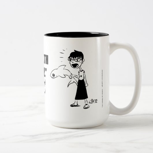 ビートベビーの鮫のマグとの誰か ツートーンマグカップ (右)