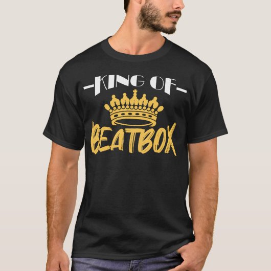 ビートボミュージックマイクボーカルパーカッション レトロ vi tシャツ (正面)