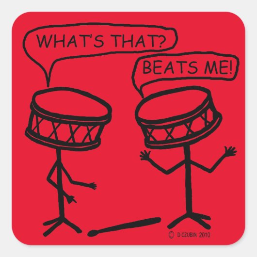 ビートメスクエアステッカー スクエアシール (正面)