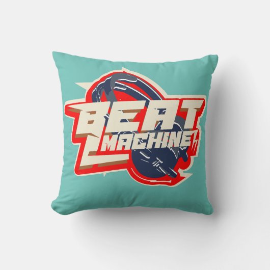 ビートメーカー音楽マシンベースのヘッドフォンヴィンテージT- クッション (正面)