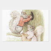 ビートリックス・ポッターによるティミー・ティップスとグディー・リス ラッピングペーパーシート (正面)