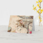 ビートリックス·ポッターのグロスター·テーラーの嘆き カード (黄色い花)