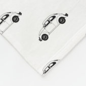 ビートルカーモチーフグラフィックプリントパターン フリースブランケット (角)