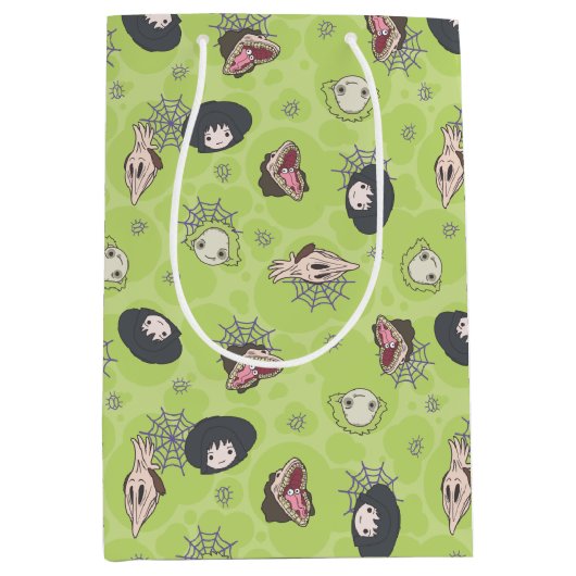 ビートルジュース |かわいいチビ（小さくかわいく書いた感じ）のトスパターン ミディアムペーパーバッグ (正面)