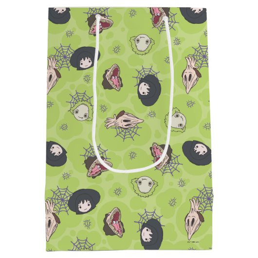 ビートルジュース |かわいいチビ（小さくかわいく書いた感じ）のトスパターン ミディアムペーパーバッグ (裏面)