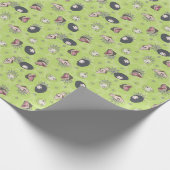 ビートルジュース |かわいいチビ(小さくかわいく書いた感じ)のトスパターン ラッピングペーパー (角)