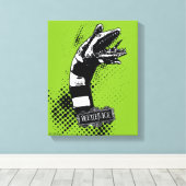 ビートルジュース |サンドワームのイラストレーション キャンバスプリント (インサイチュ (ウッドフロア))