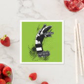 ビートルジュース |サンドワームのイラストレーション スタンダードカクテルナプキン (インサイチュ)