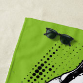 ビートルジュース |サンドワームのイラストレーション ビーチタオル (インサイチュ)