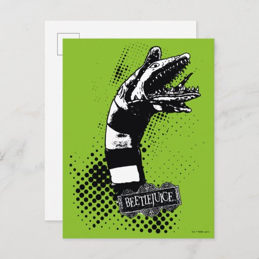 ビートルジュース |サンドワームのイラストレーション ポストカード (正面/裏面)