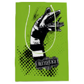 ビートルジュース |サンドワームのイラストレーション ミディアムペーパーバッグ (正面)