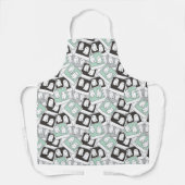 ビートルジュース |チビ(小さくかわいく書いた感じ)リディア幽霊写真 エプロン (正面)