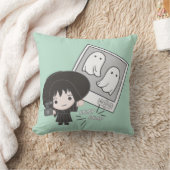 ビートルジュース |チビ(小さくかわいく書いた感じ)リディア幽霊写真 クッション (ブランケット)