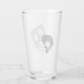 ビートルジュース |チビ（小さくかわいく書いた感じ）リディア幽霊写真 タンブラーグラス (裏面)