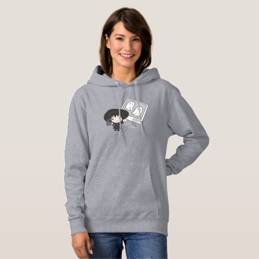 ビートルジュース |チビ（小さくかわいく書いた感じ）リディア幽霊写真 パーカ (正面フル)