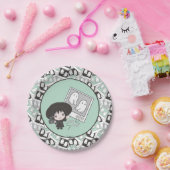 ビートルジュース |チビ（小さくかわいく書いた感じ）リディア幽霊写真 ペーパープレート (パーティー)