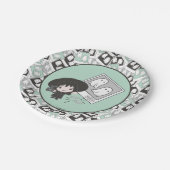 ビートルジュース |チビ（小さくかわいく書いた感じ）リディア幽霊写真 ペーパープレート (アングル)