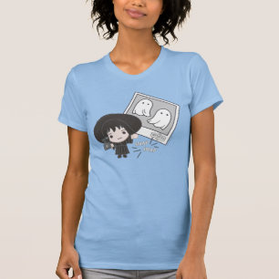 ビートルジュース チビ(小さくかわいく書いた感じ)リディア幽霊写真 Tシャツ