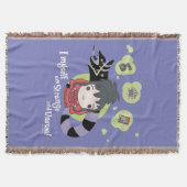 ビートルジュース |チビ（小さくかわいく書いた感じ）リディア「奇妙で異常」 スローブランケット (正面)